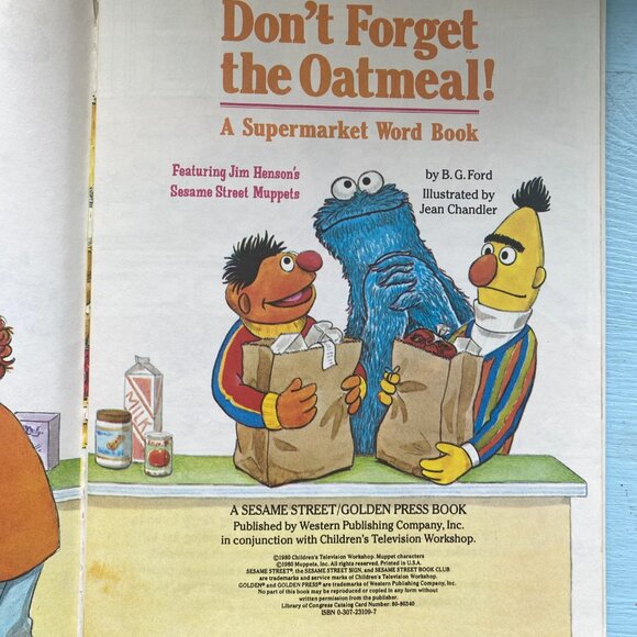 Vintage The Sesame Street Book Don’t Forget the Oatmeal - Picture 4 of 8